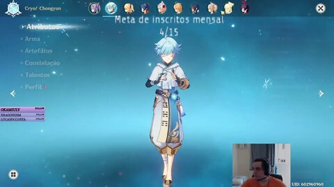 (Genshin) Guia de como montar o seu Chongyun