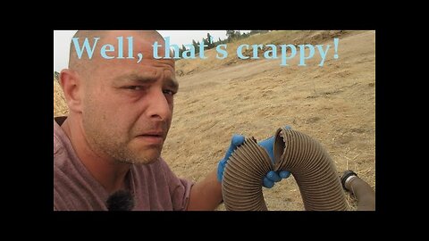 Replacing the dump hose for the off grid camper