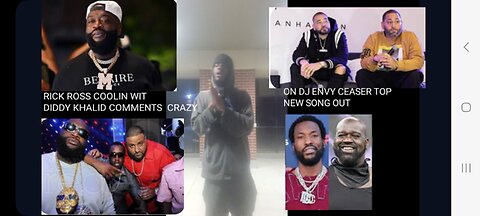 RICK ROSS MEEK IMPROVIN NEW SONG"LYRICAL EAZY" DJ KAHLED DIDDY EXPOSED DJ ENVY SMOKE SHAQ CHAIN 💯