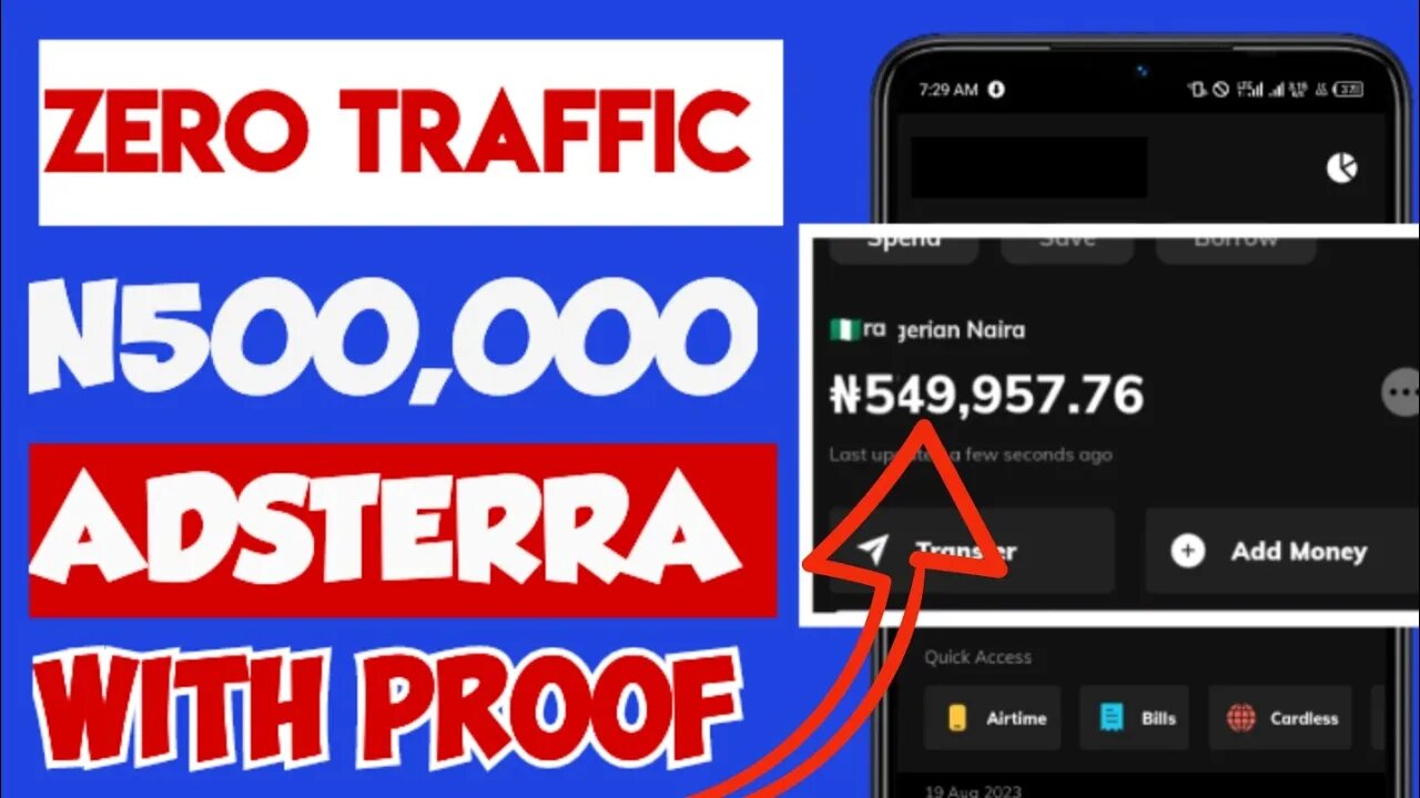 How I made 500,000 naira on ADSTERRA with "ZERO TRAFFIC " FREE METHOD (make money online in 2023)