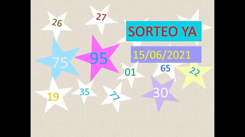 SORTEO YA NUMERO PROBABLE 15 JUNIO 2021