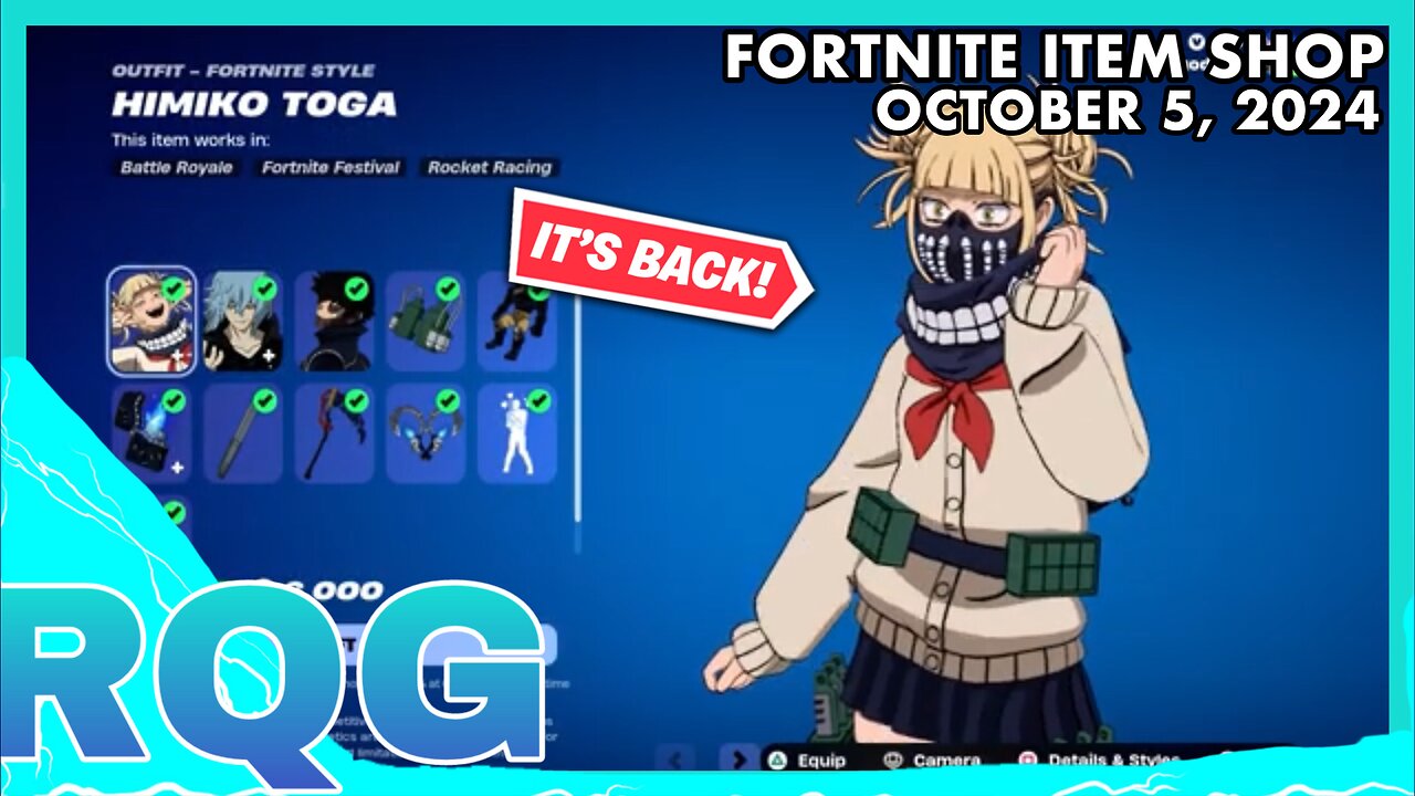 MHA SKINS ARE BACK+FRIGHT FUNK EMOTE! FORTNITE ITEM SHOP (October 5, 2024)