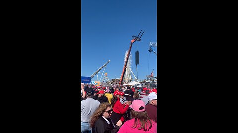 Trump plane fly over rally where he will give his speech Wildwood NJ