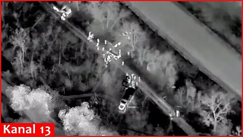 Ukraine struck with HIMARS gathering point of Russian vehicles and infantry in Zaporizhzhia at night