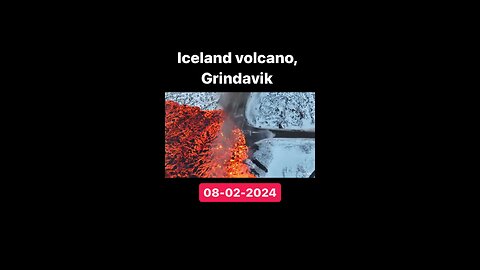 Ice land volcano erupts