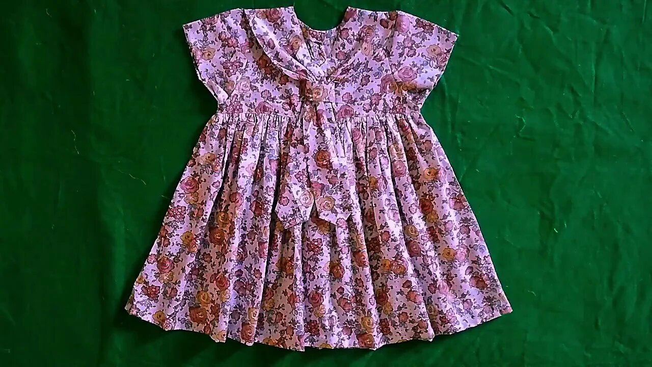 Baby frock cutting and stitching