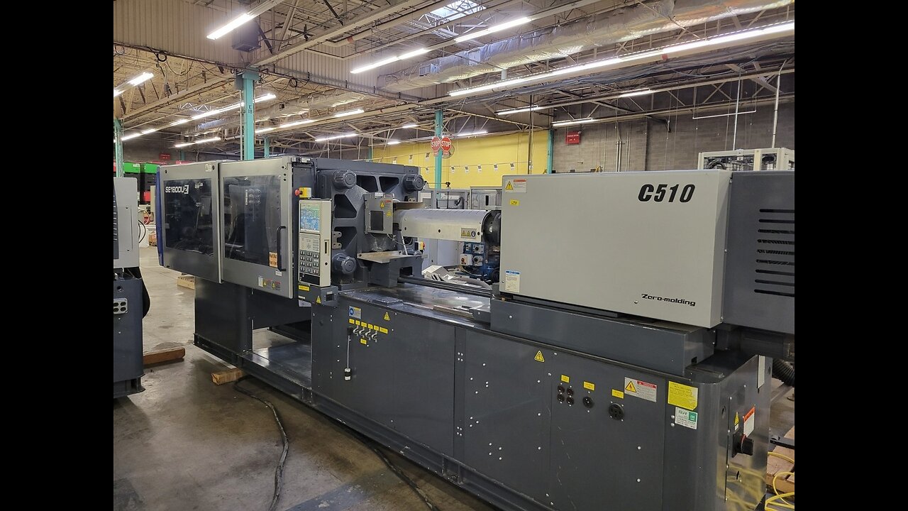 198 TON 8.7 OZ SUMITOMO MODEL SE180DUZ-C510M ELECTRIC INJECTION MOLDING MACHINE MFG 2011