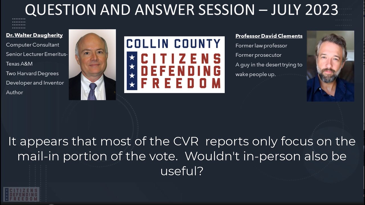 Why do most CVR reports focus on mail-in ballots?