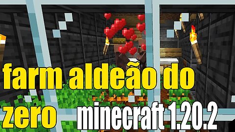 Como fazer farm aldeão minecraft 1.20.2 do zero não precisa de vila