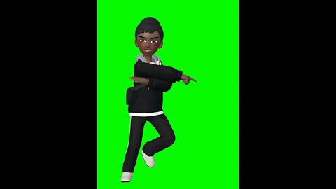 Vídeo Animação - Avatar dançando - Chroma Key - Green Screen #shorts