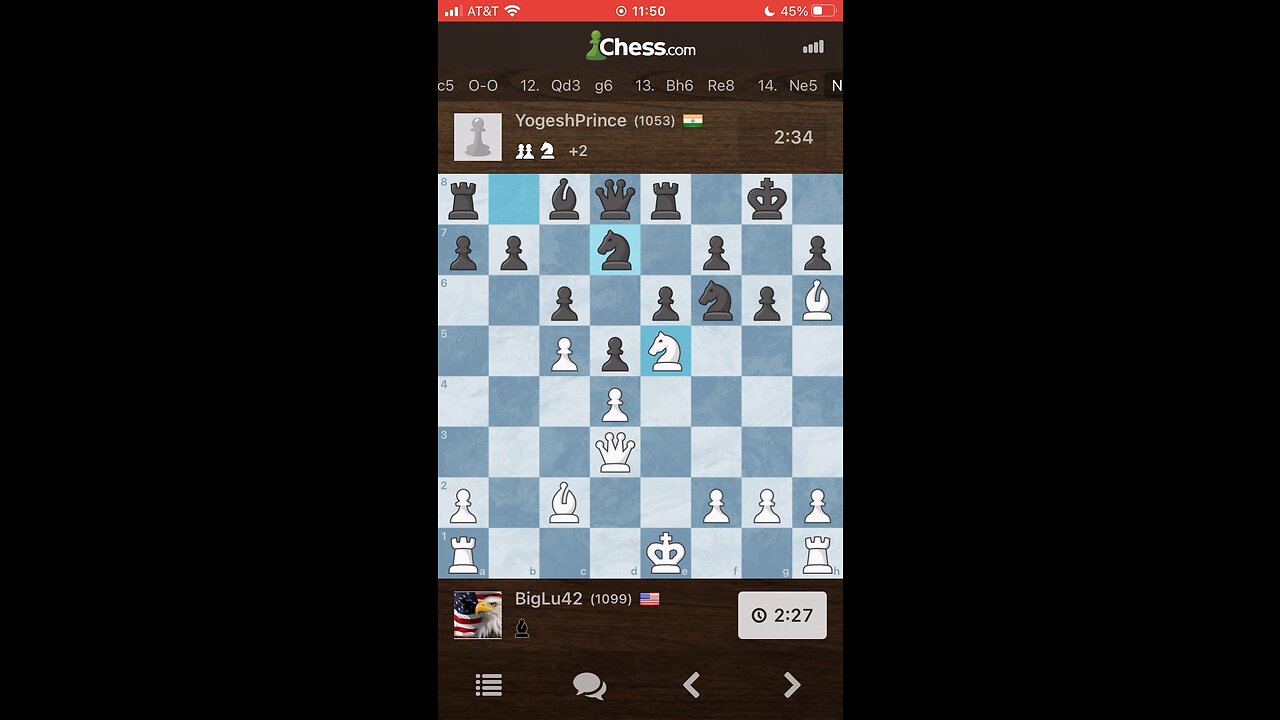INTERMEDIATE BLITZ CHESS GAMEPLAY - one blunder was all it took