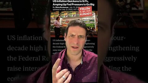 US Inflation now 9.1% and They Want The Fed To Go Big? #recession