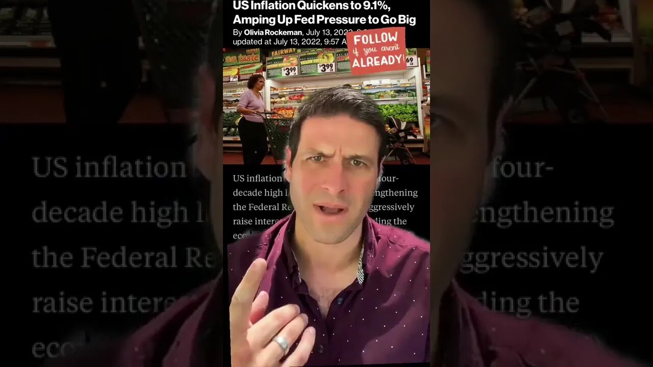 US Inflation now 9.1% and They Want The Fed To Go Big? #recession