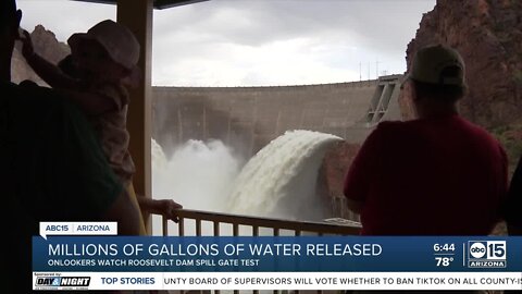 Arizona's Roosevelt Dam spill gates releasing more water due to wet winter