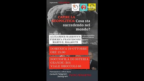 Osteria Grande 29.10.2023 Fuori Perimetro - Capire la Geopolitica - Cosa sta succedendo nel mondo?