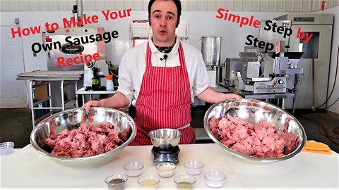 How to Make A Sausage Recipe. Spices, Binder, and Cures.