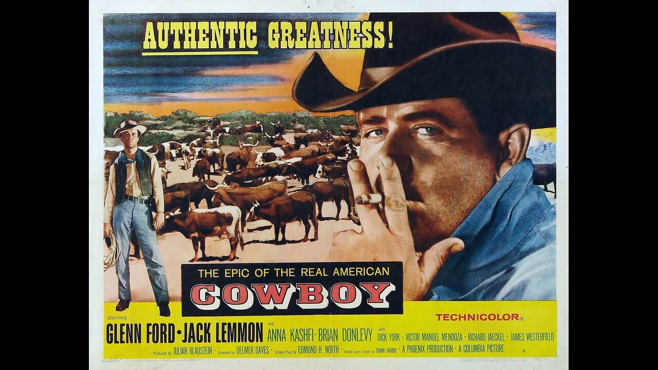 Glenn Ford - Jack Lemmon - Cowboy 1958 - Ai Enhanced