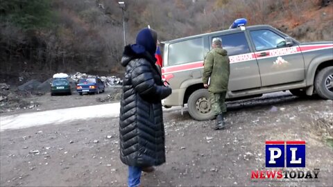 Woman Pleads To Russian Peace Keepers To Protect Dadivank Monastery