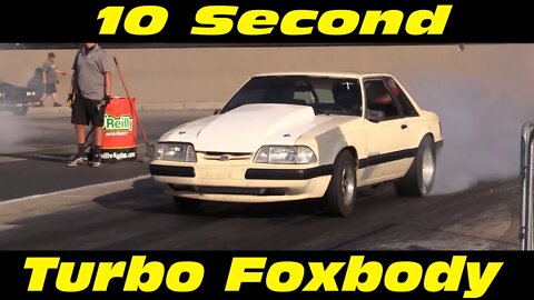 10 Second Turbo Foxbody Wednesday Night Drag Racing