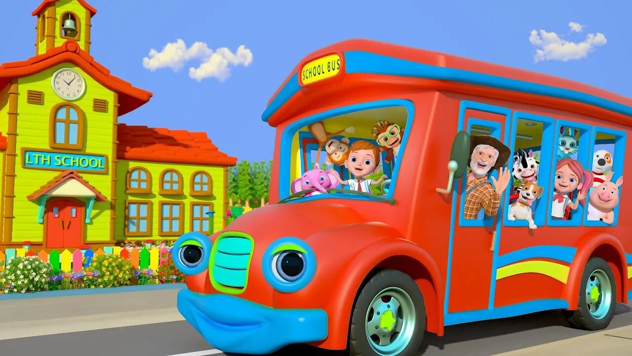 Wheels on the Bus | Kindergarten Nursery Rhymes for Kids | Cartoons for Babies by Little Treehouse