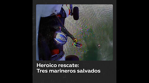 Rescatan con vida a tres marineros en costa estadounidense