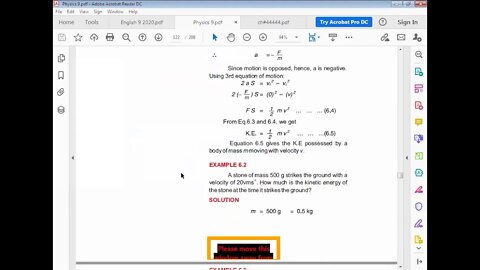 PHYSICS Class 8th CH#6Energy+CH#4Pag#105 Q#4 13