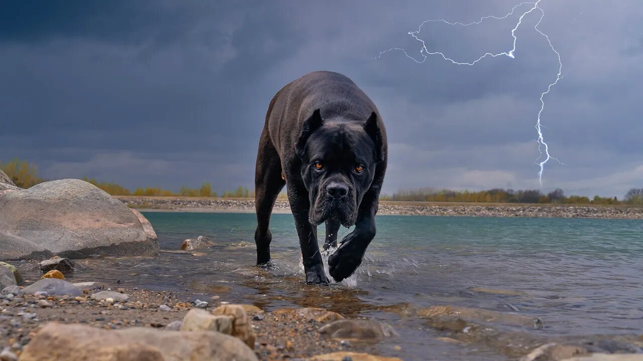 GIANT Cane Corso Explores ABANDONED Beach - RAW Home Video