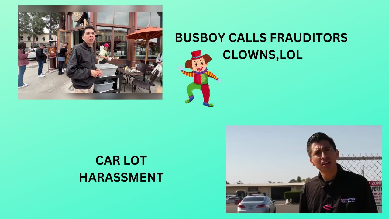 BUSBOY CALLS FRAUDITORS CLOWNS 🤡📸📽🍔🍟🥤