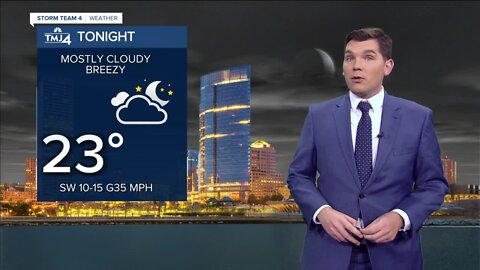 Temps stay in the lower 20s tonight, warm-up begins Wednesday