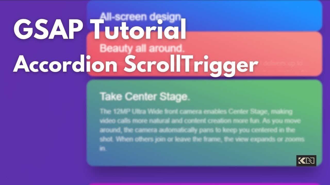 Create a Accordion ScrollTrigger using GSAP | JavaScript | HtmlCSS