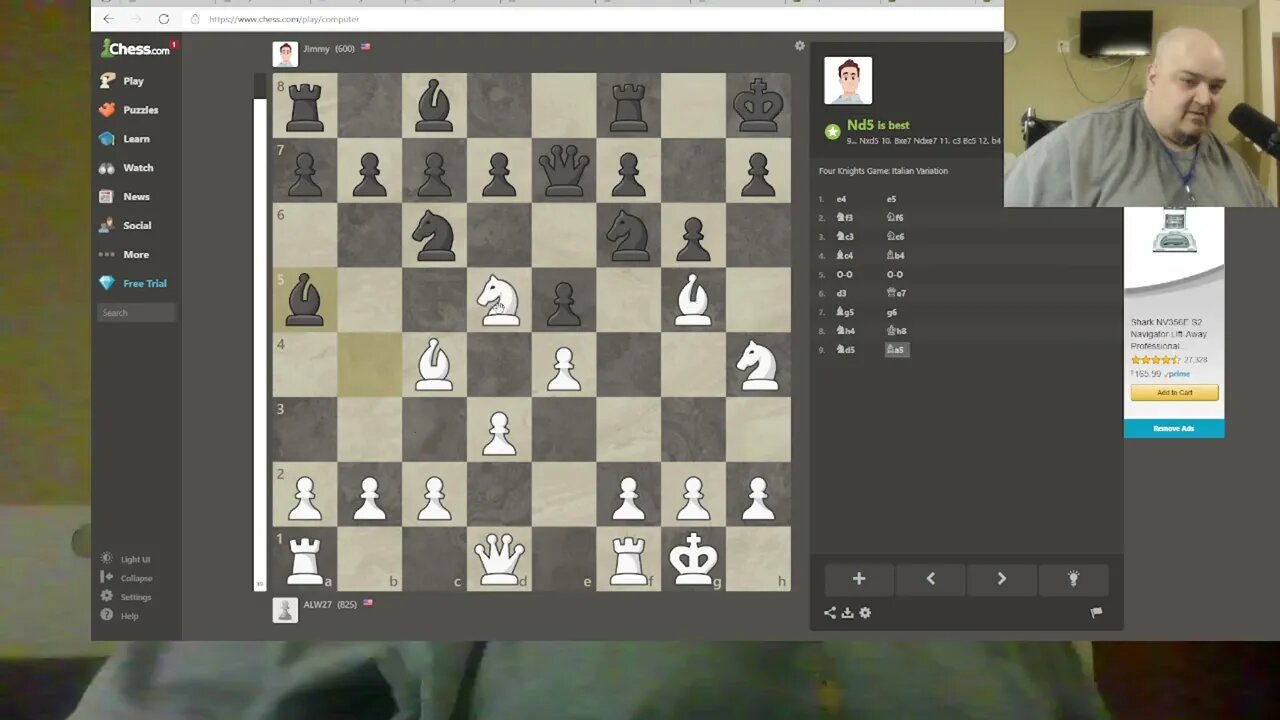 Easily beating weak computer opponents.
