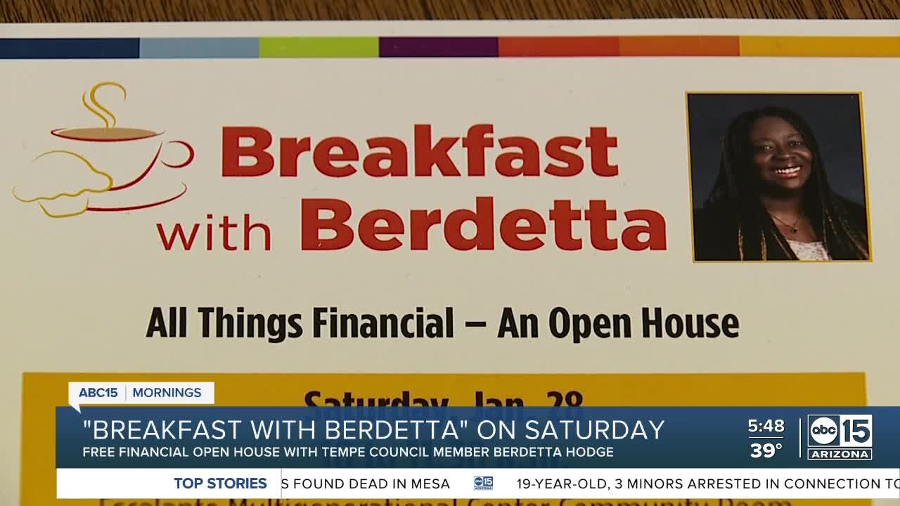 Free financial advice at ‘Breakfast with Berdetta’ on Saturday