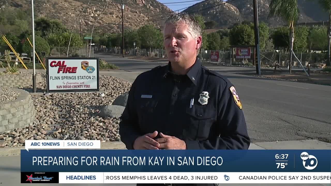 San Diego County prepares for rain from Hurricane Kay