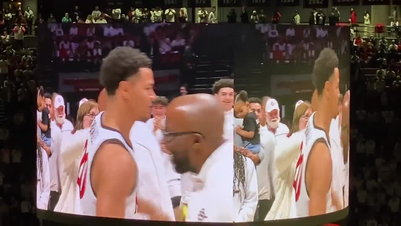Matt Bradley honored at sdsu senior night