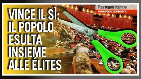 Referendum vince il sì: il popolo festeggia insieme alle élites - TG Come Don Chisciotte 17-9-2020