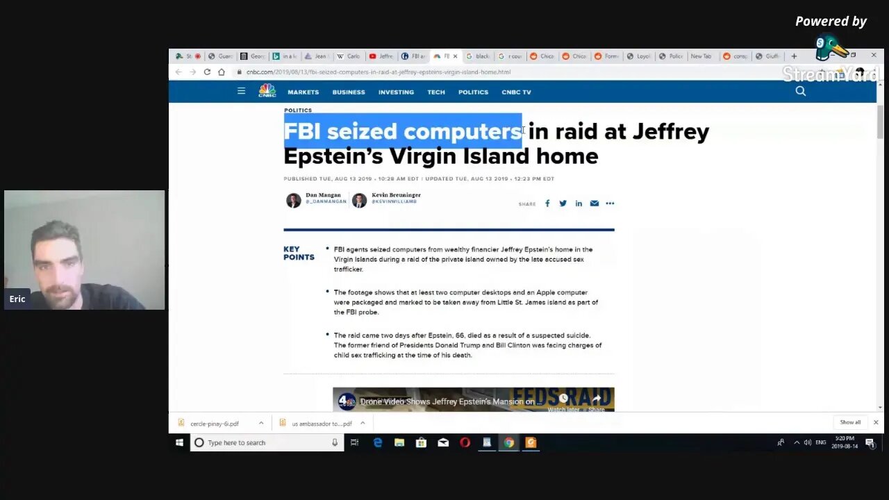 Lead FBI "Investigator" into Jeffery Epstein's death William F. Sweeney Jr. is a Vatican agent