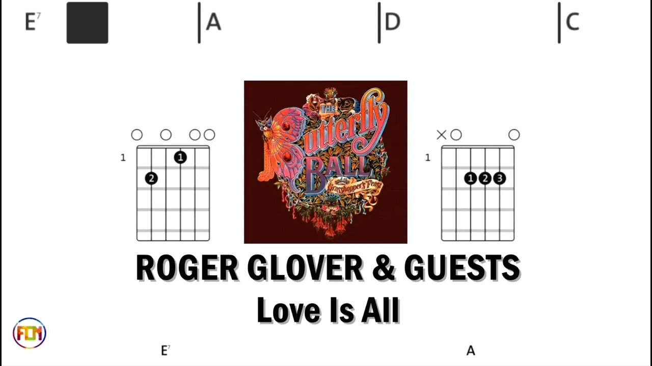 ROGER GLOVER & GUESTS Love Is All - (Chords & Lyrics like a Karaoke) HD
