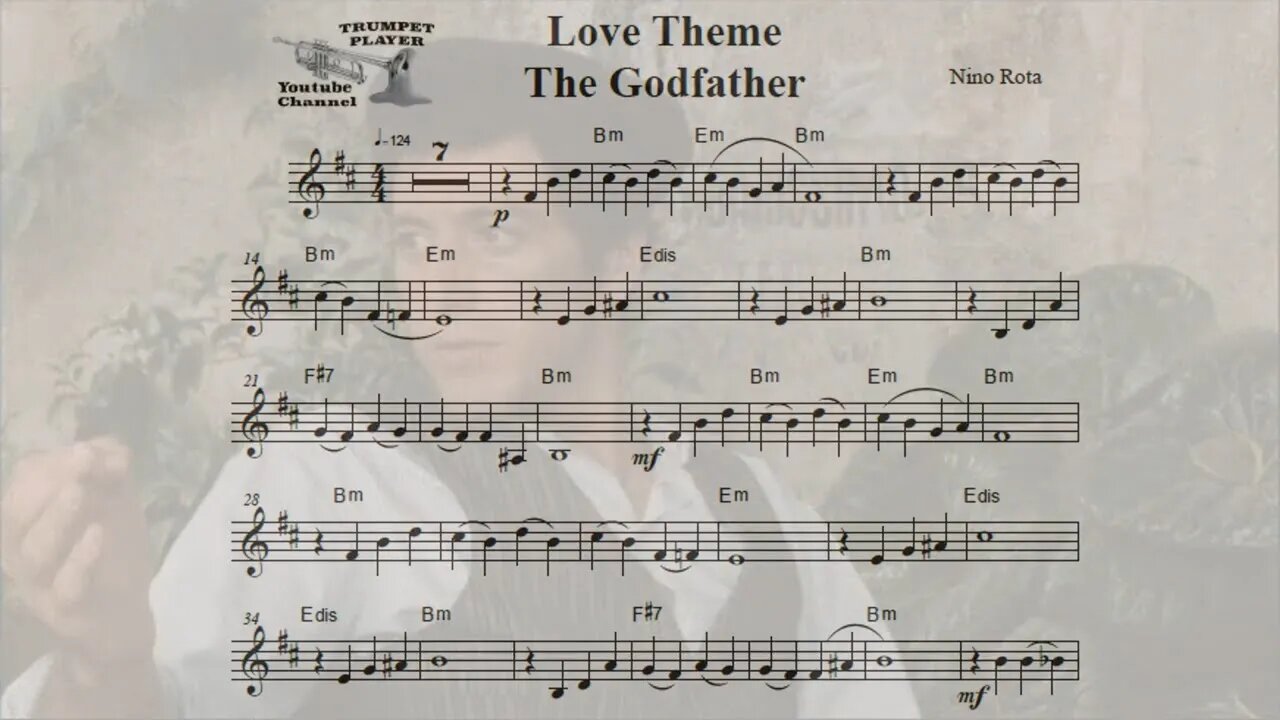 The Godfather's Love Theme, Nino Rota - [TRUMPET COVER] [ Bb Instr. PLAY ALONG]