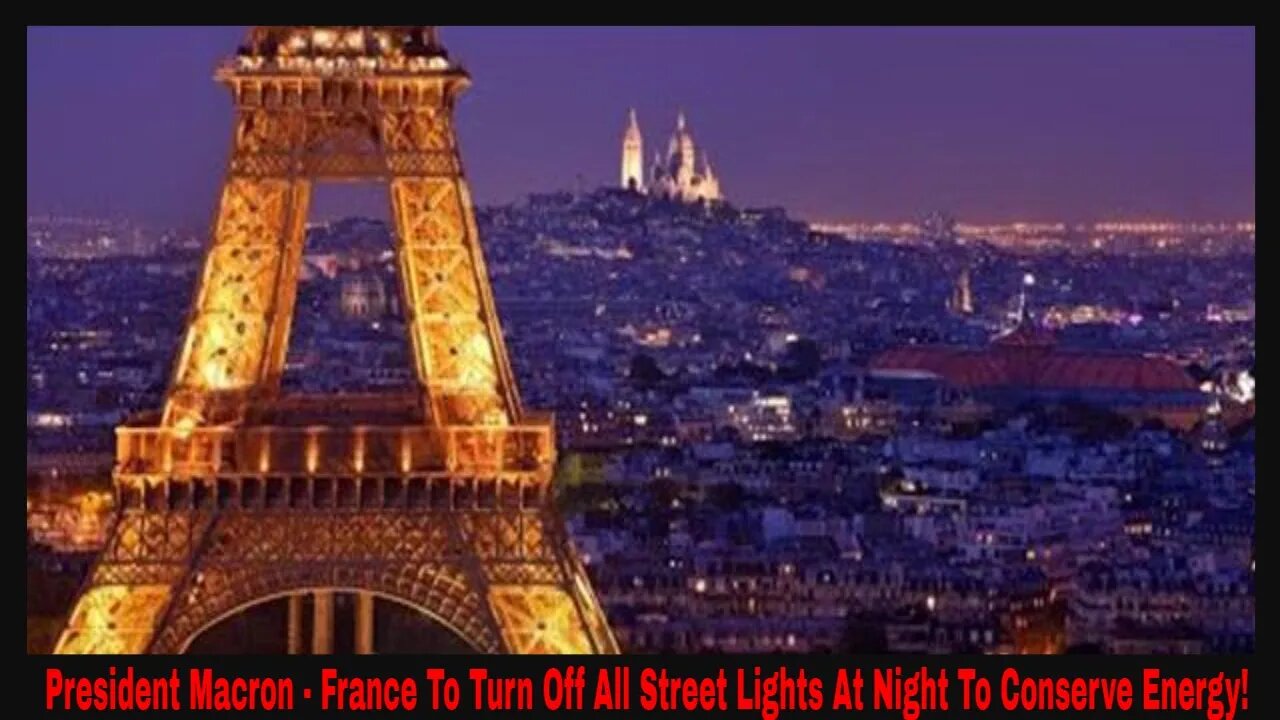 Marcon - France To Turn Off All Street Lights At Night To Save Energy!