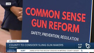 SAN DIEGO COUNTY TO CONSIDER SUING GUN MANUFACTURERS OVER GUN VIOLENCE