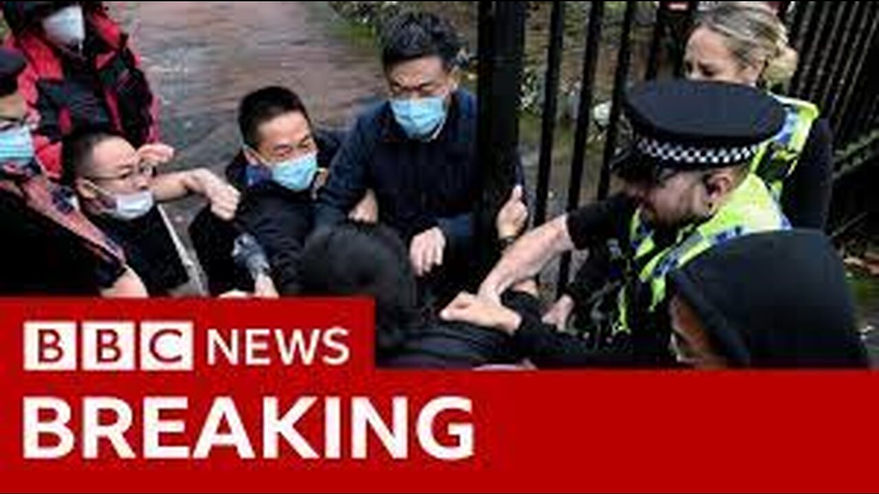 BREAKING NEWS China diplomats leave UK after pro-democracy protestor attack at Manchester consulate