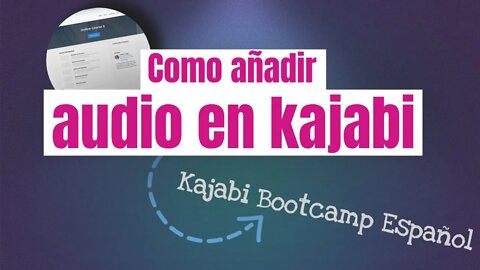 Como añadir audio en Kajabi