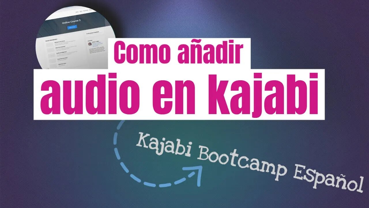 Como añadir audio en Kajabi
