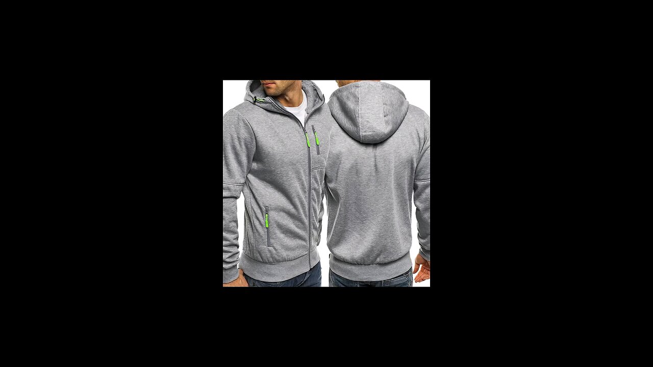 Men’s Hooded Jacquard Cardigan Sweater Sports Fitness Leisure Jacket