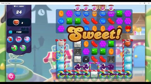 Candy Crush 5694 Talkthrough, 30 Moves 0 Boosters