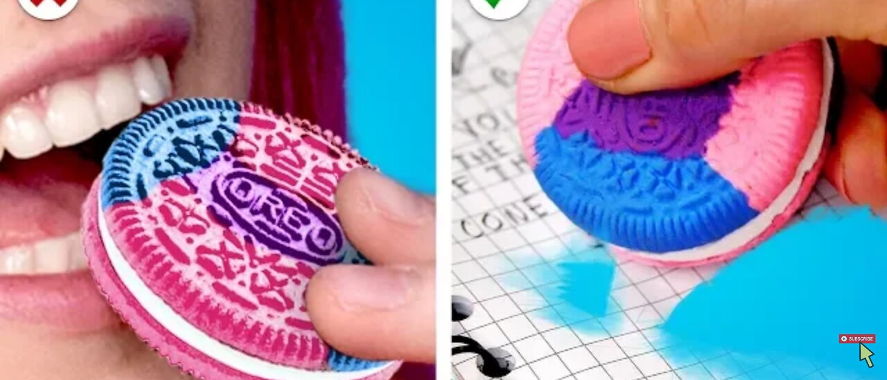 HACKS PARA A ESCOLA |PEGADINHAS COM OREO ,BRINCADEIRAS DE DIY DIVERTIDAS E INTALEGENTS