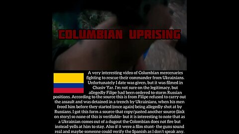 Columbian Mercs turn against Ukrainians