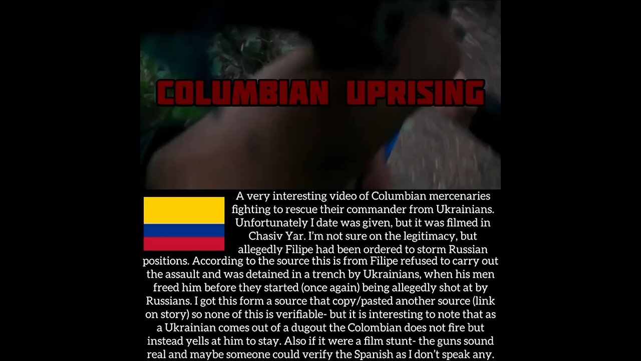 Columbian Mercs turn against Ukrainians