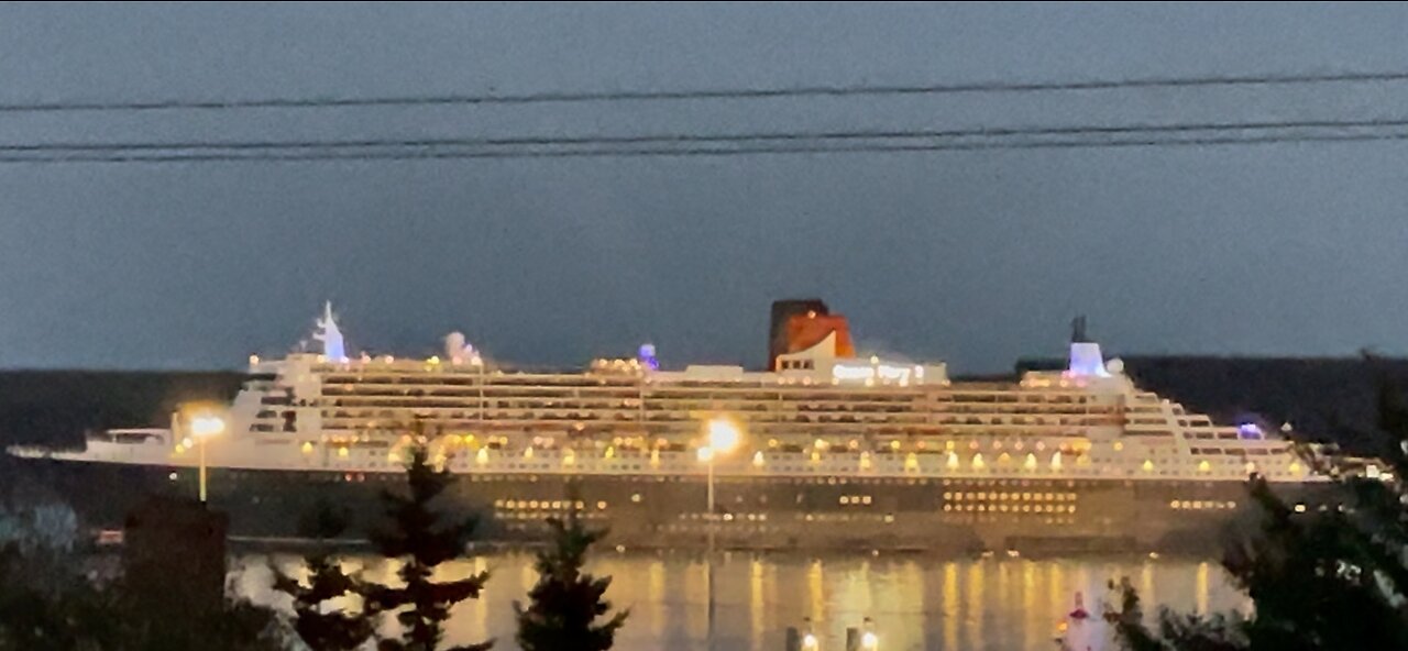 Queen Mary 2 Leaving Cape Breton Island 9/10/23