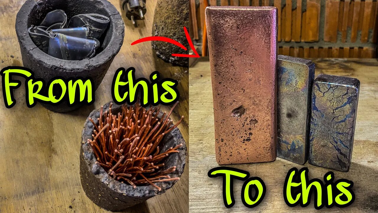 MELTING COPPER AND LEAD INTO INGOTS / SCRAPPING / ASMR METAL MELTING #backyardmelting #meltingcopper